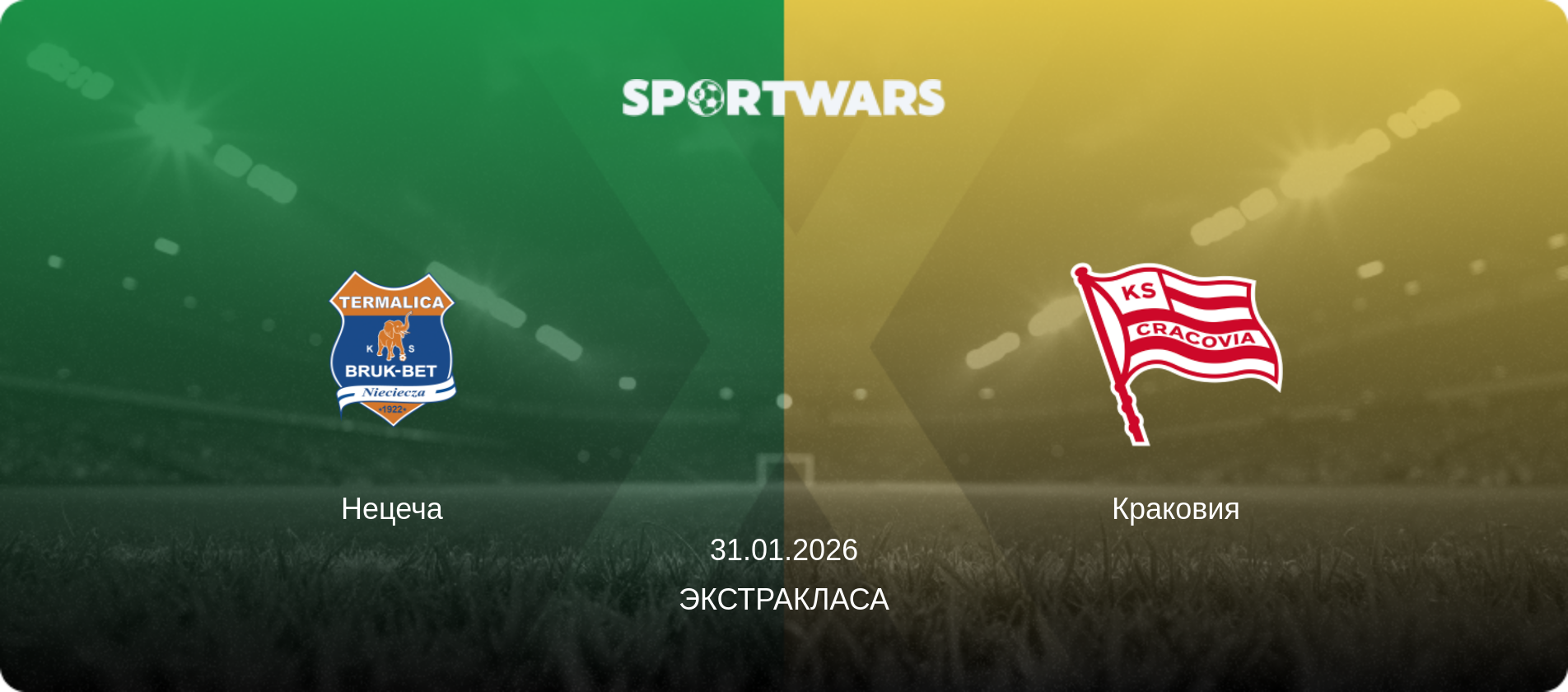 Нецеча - Краковия, 31.01.2026 - Экстракласа (анонс матча)