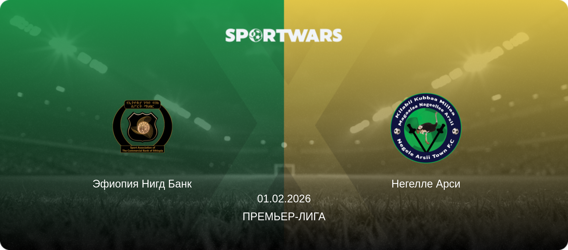 Эфиопия Нигд Банк - Негелле Арси, 01.02.2026 - Премьер-лига (анонс матча)