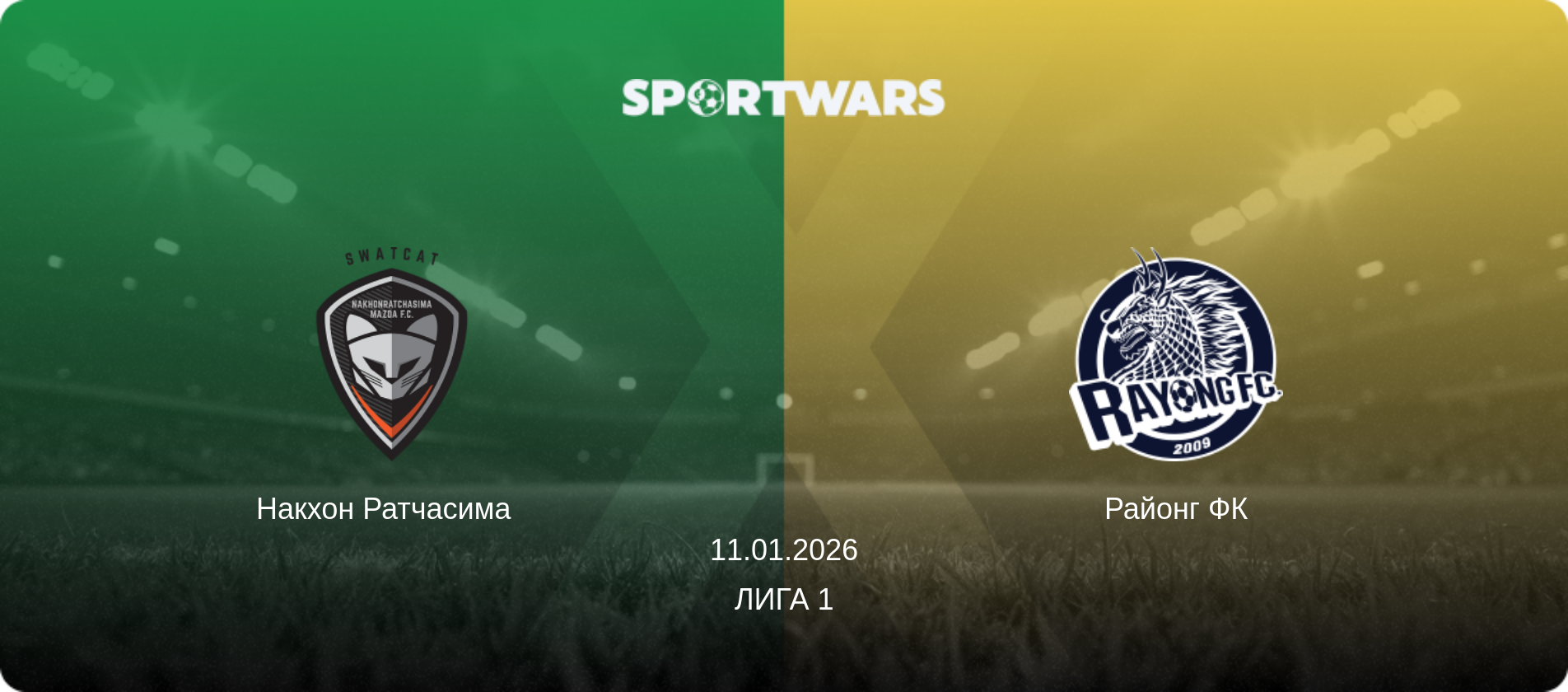 Накхон Ратчасима   - Районг ФК, 11.01.2026 - Лига 1 (анонс матча)