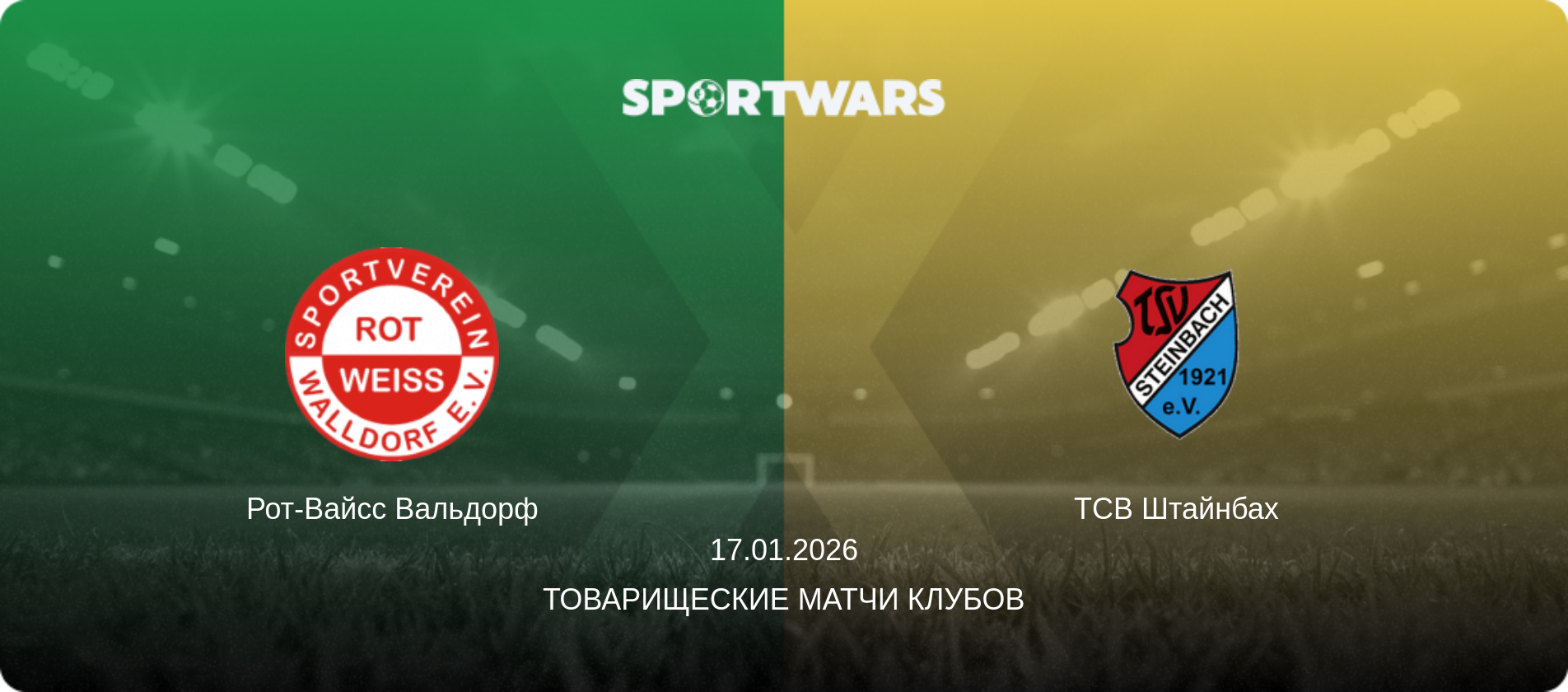 Рот-Вайсс Вальдорф - ТСВ Штайнбах, 17.01.2026 - Товарищеские матчи клубов (анонс матча)