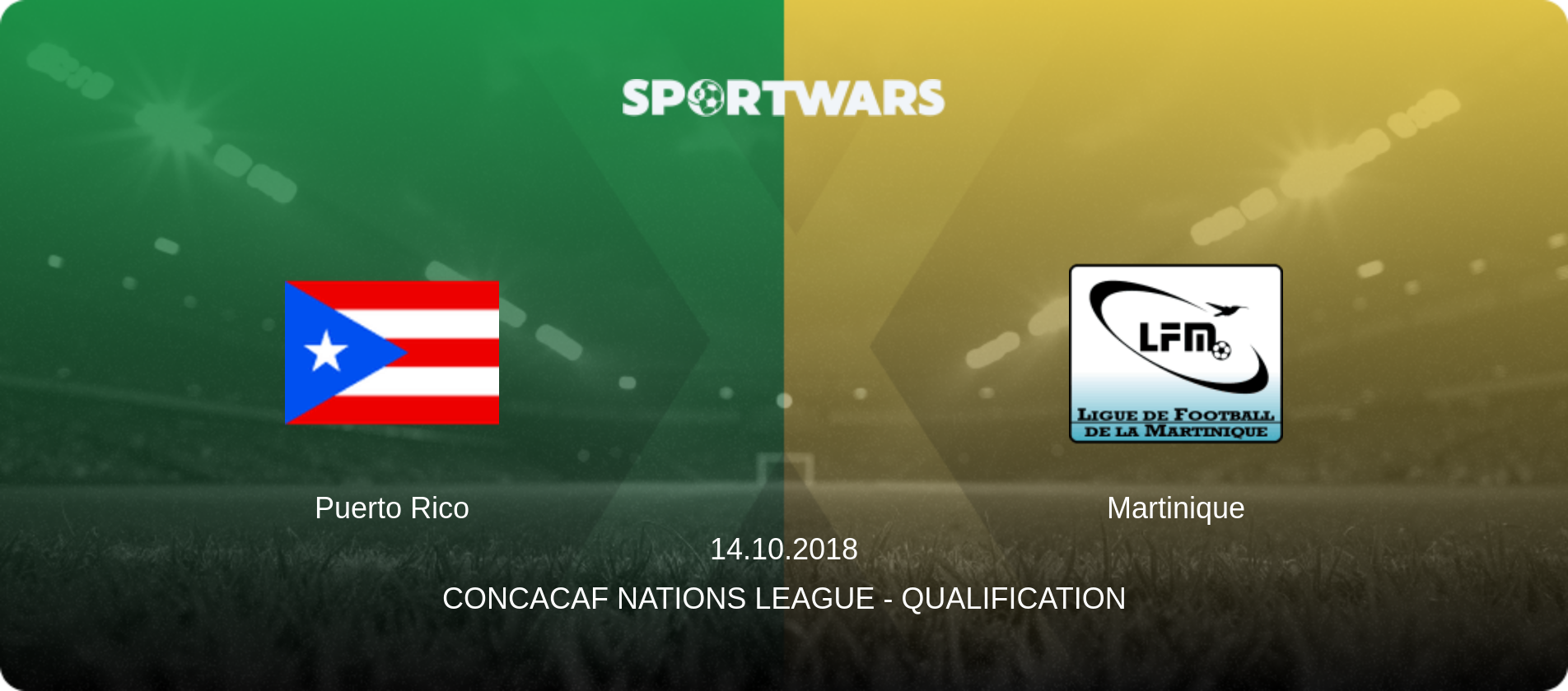 Puerto Rico — Martinique, 14.10.2018 — CONCACAF Nations League - Qualification (match preview)