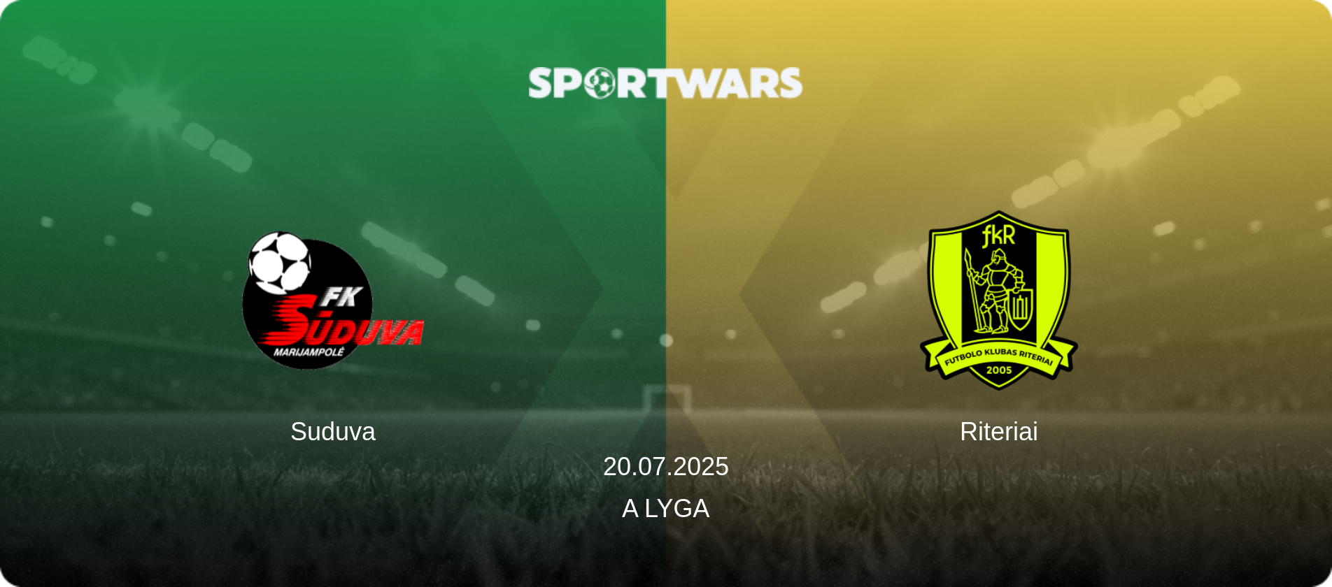 Suduva — Riteriai, 20.07.2025 — A Lyga (match preview)
