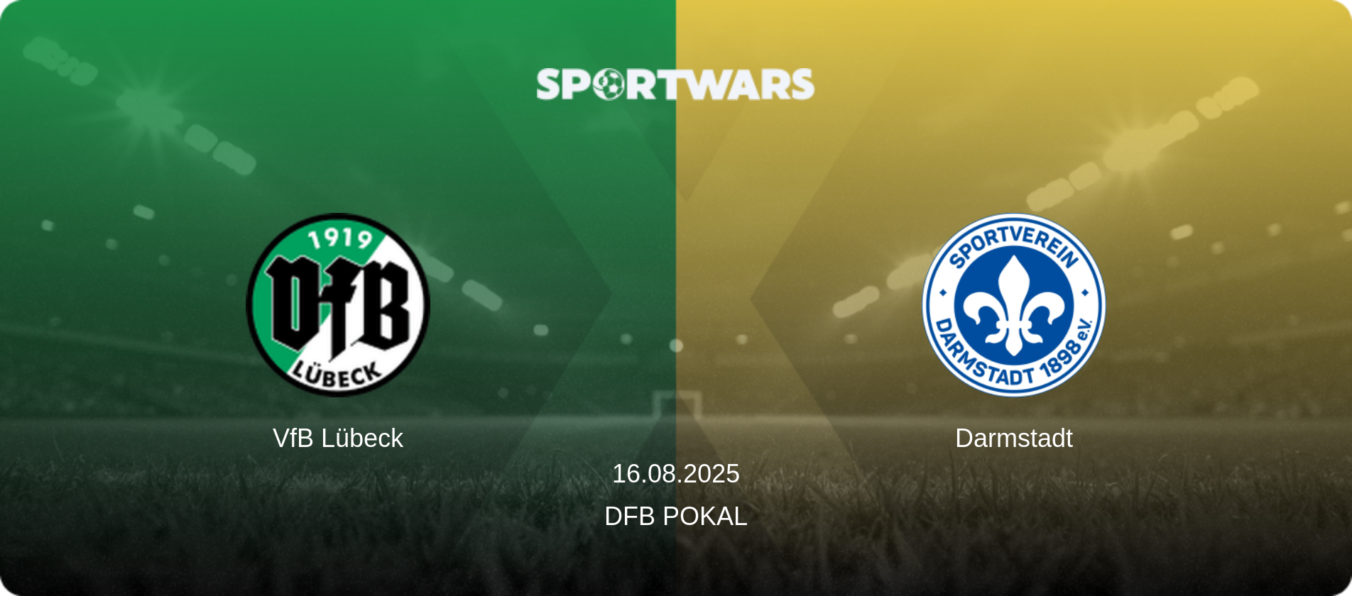 VfB Lübeck — Darmstadt, 16.08.2025 — DFB Pokal (match preview)