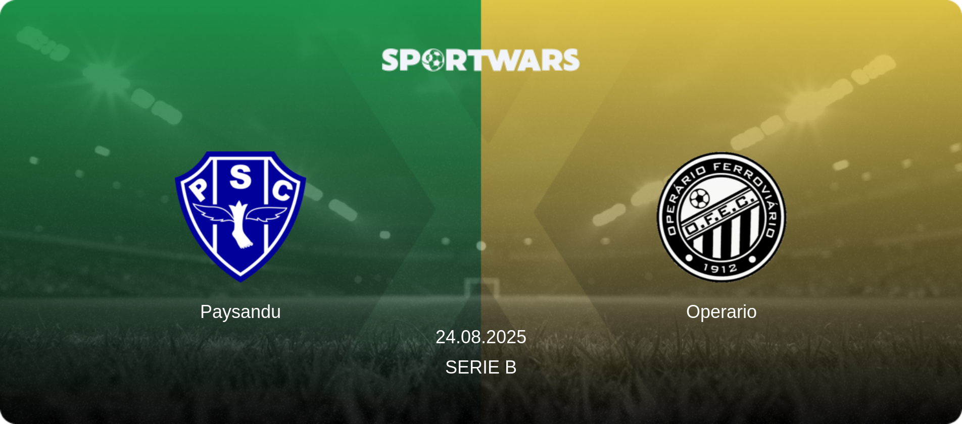 Paysandu — Operario, 24.08.2025 — Serie B (match preview)