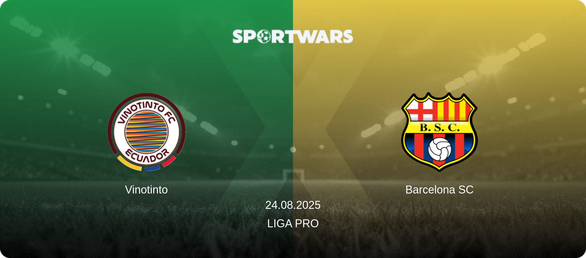 Vinotinto — Barcelona SC, 24.08.2025 — Liga Pro (match preview)