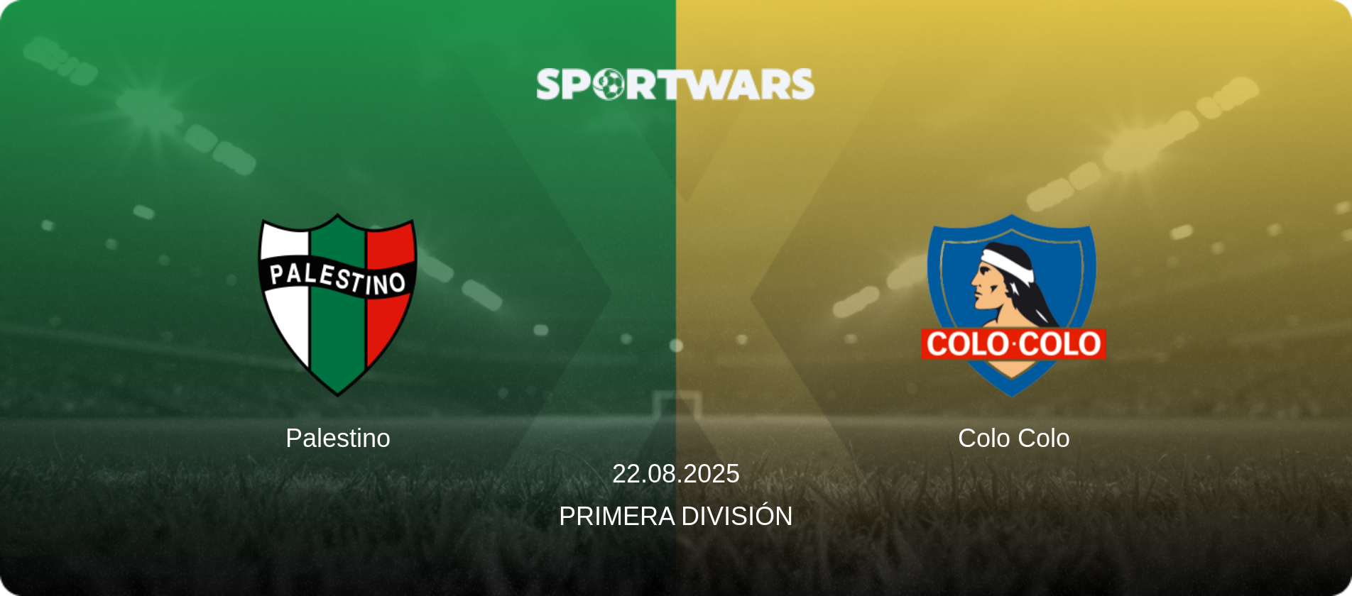 Palestino — Colo Colo, 22.08.2025 — Primera División (match preview)