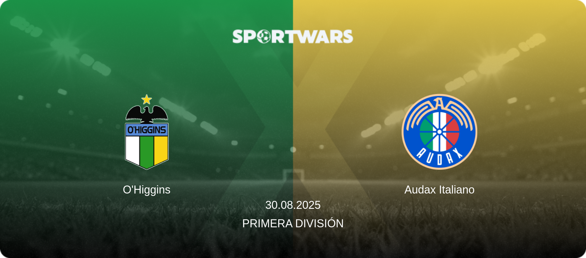 O'Higgins — Audax Italiano, 30.08.2025 — Primera División (match preview)