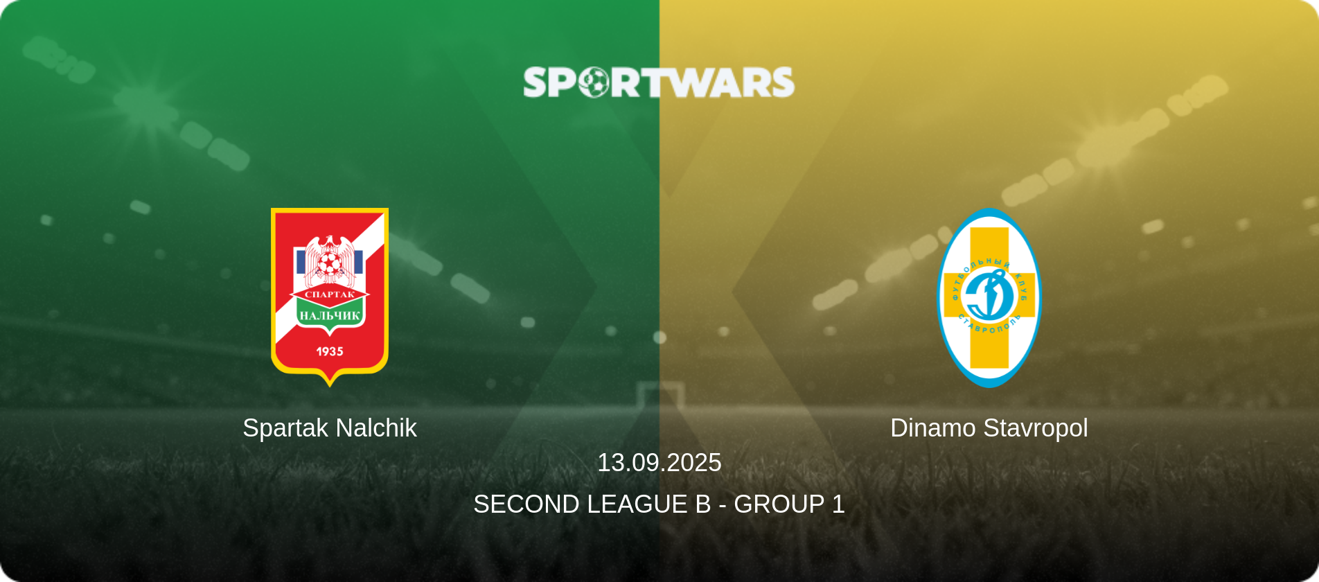 Spartak Nalchik — Dinamo Stavropol, 13.09.2025 — Second League B - Group 1 (match preview)