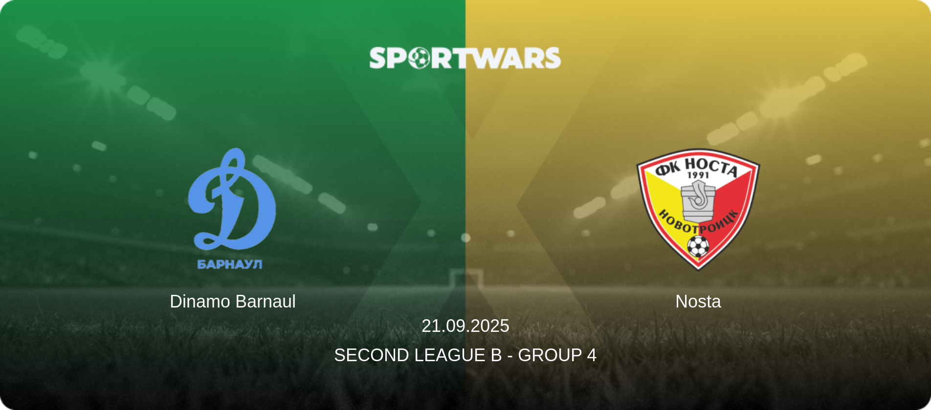 Dinamo Barnaul — Nosta, 21.09.2025 — Second League B - Group 4 (match preview)
