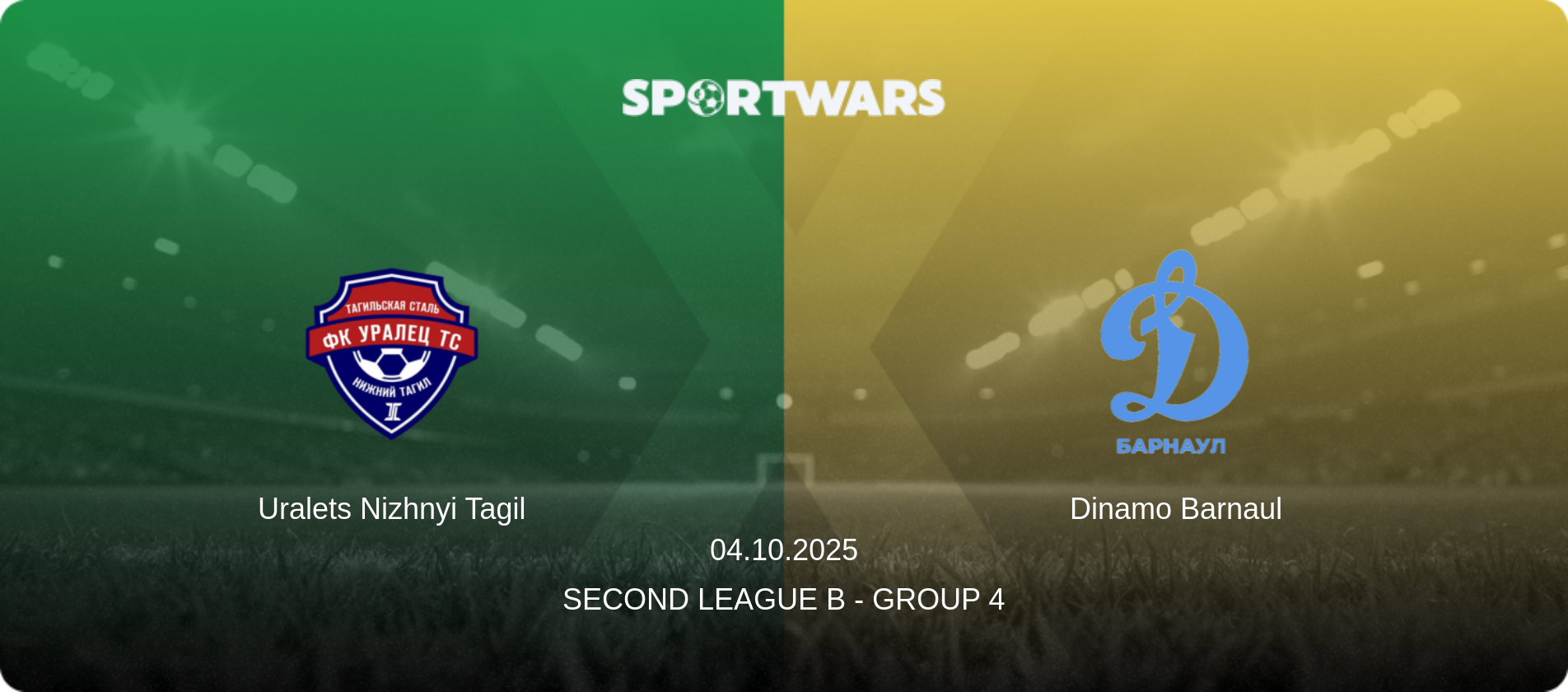 Uralets Nizhnyi Tagil — Dinamo Barnaul, 04.10.2025 — Second League B - Group 4 (match preview)