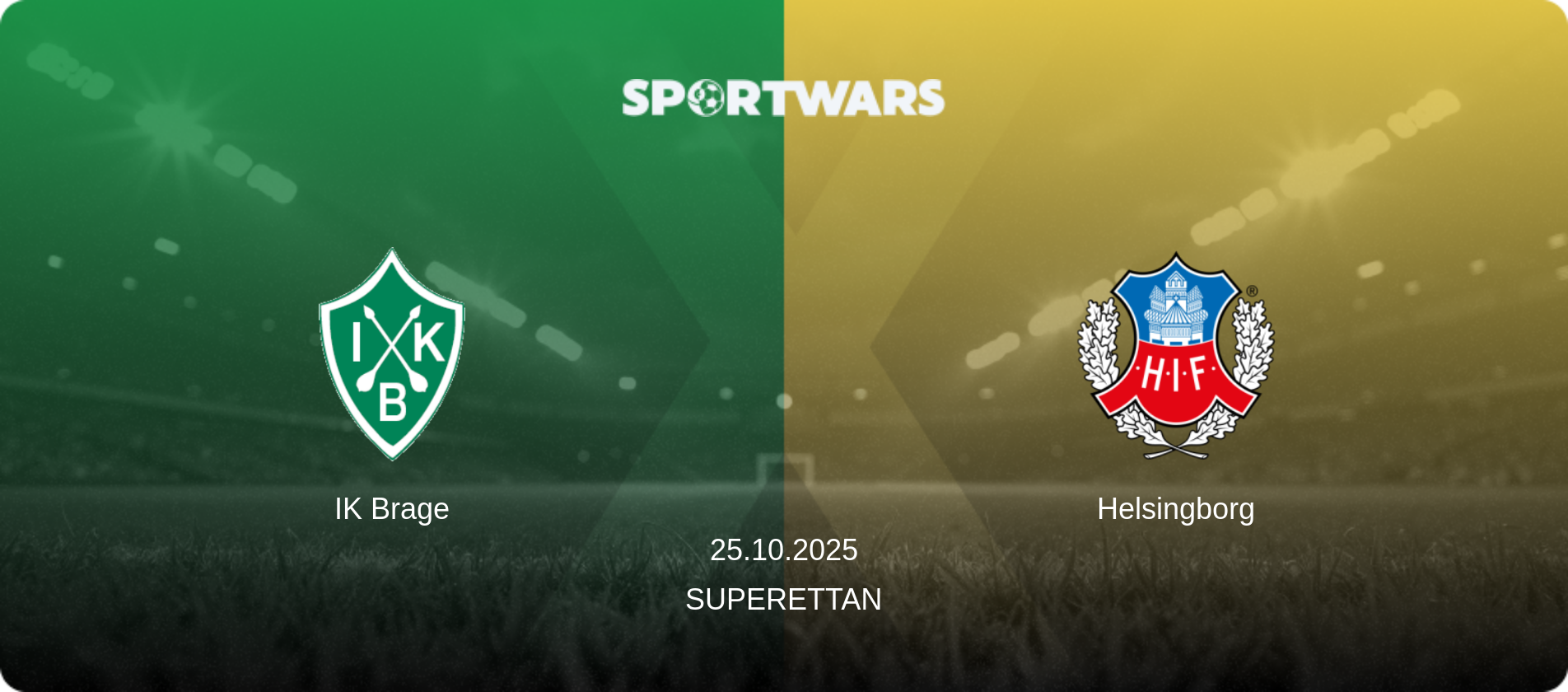 IK Brage — Helsingborg, 25.10.2025 — Superettan (match preview)