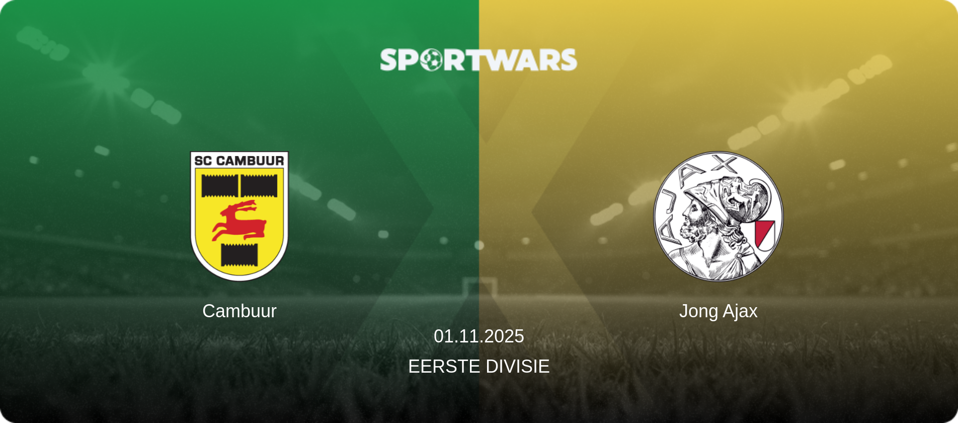 Cambuur — Jong Ajax, 01.11.2025 — Eerste Divisie (match preview)