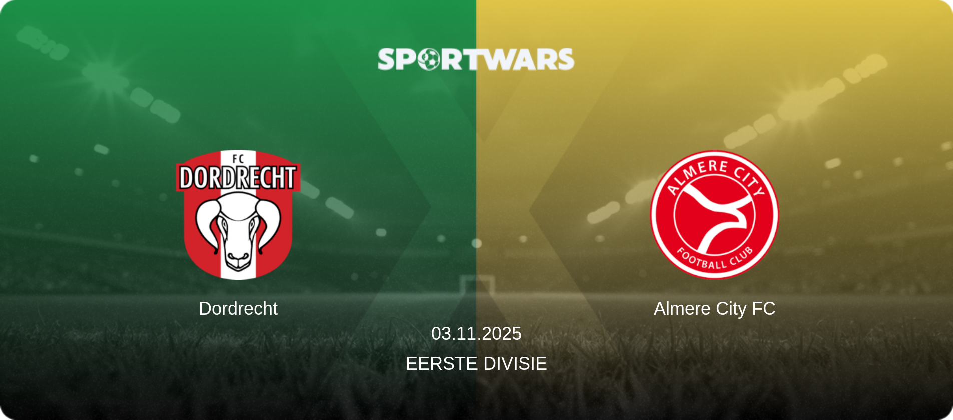 Dordrecht — Almere City FC, 03.11.2025 — Eerste Divisie (match preview)