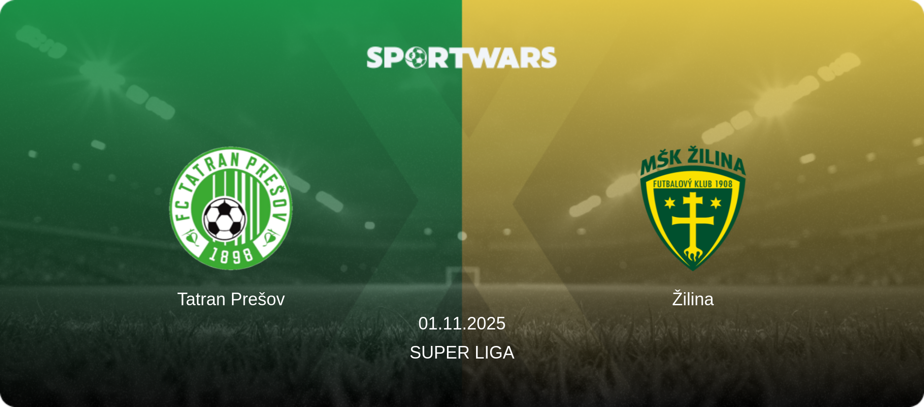 Tatran Prešov — Žilina, 01.11.2025 — Super Liga (match preview)