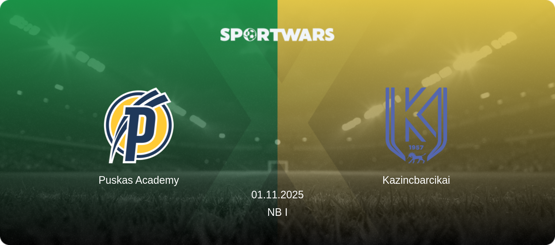 Puskas Academy — Kazincbarcikai, 01.11.2025 — NB I (match preview)