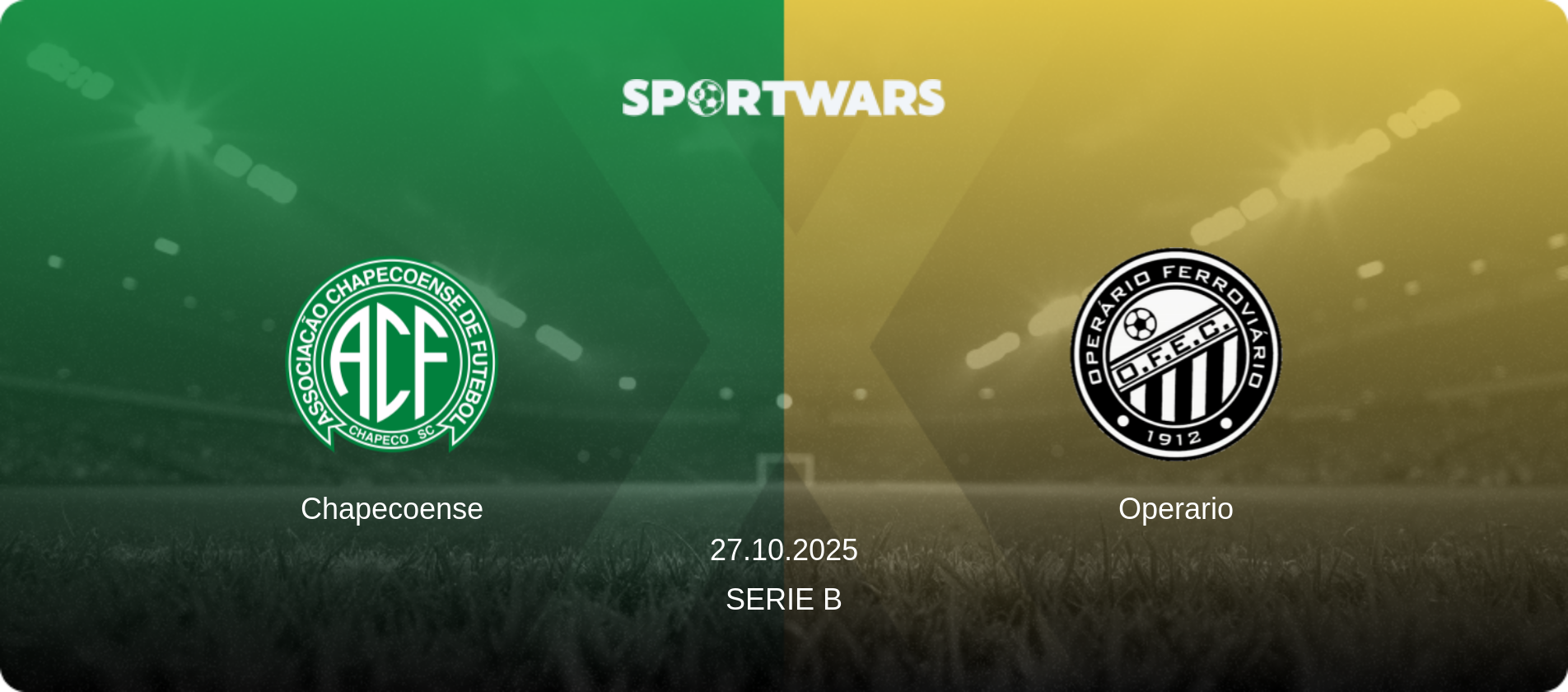 Chapecoense — Operario, 27.10.2025 — Serie B (match preview)