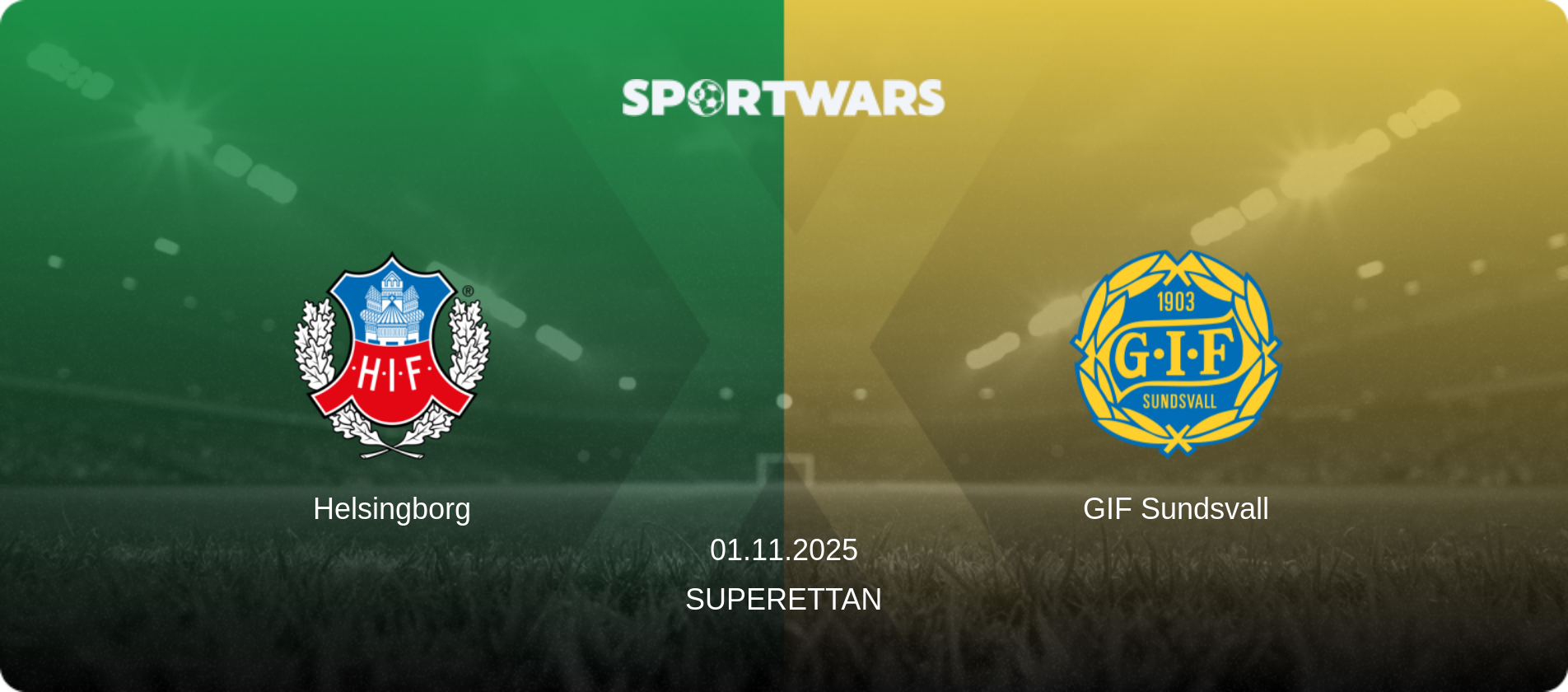 Helsingborg — GIF Sundsvall, 01.11.2025 — Superettan (match preview)