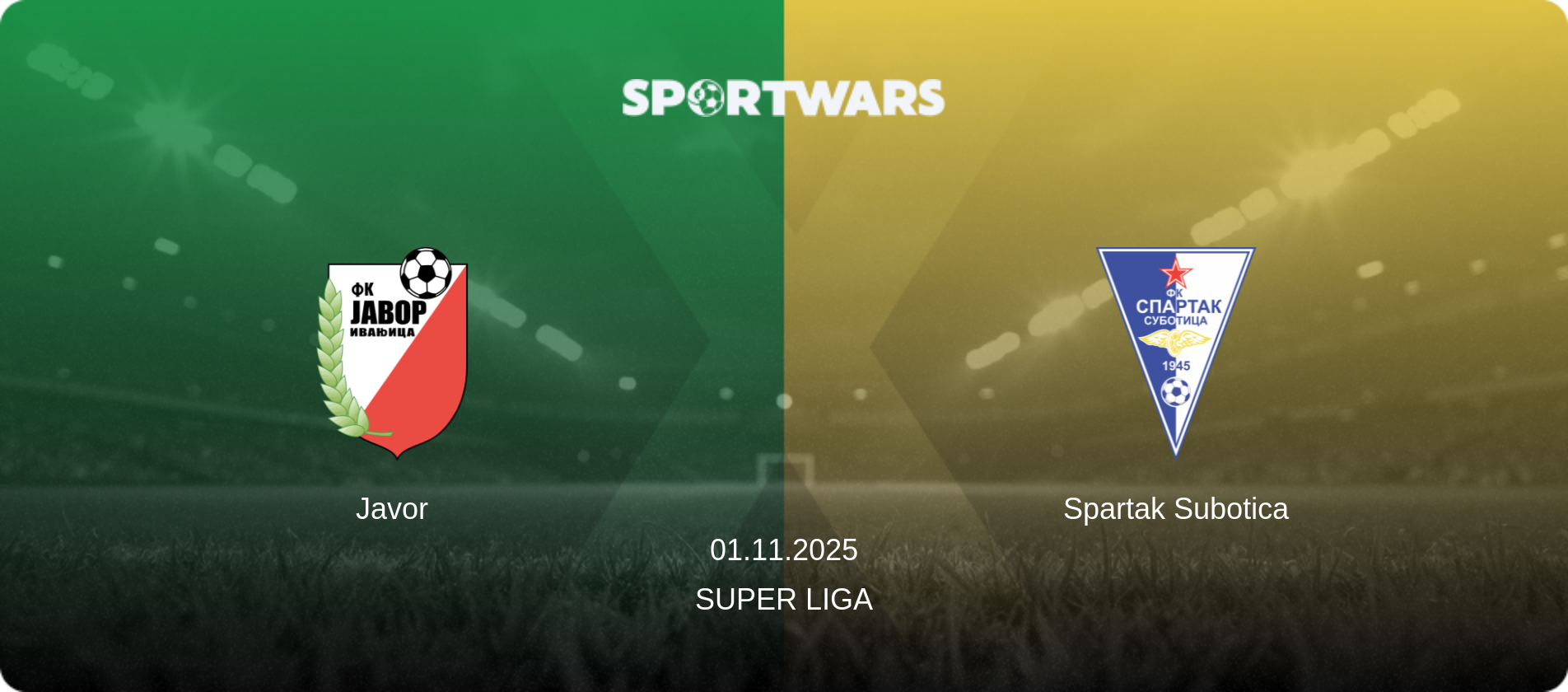 Javor — Spartak Subotica, 01.11.2025 — Super Liga (match preview)