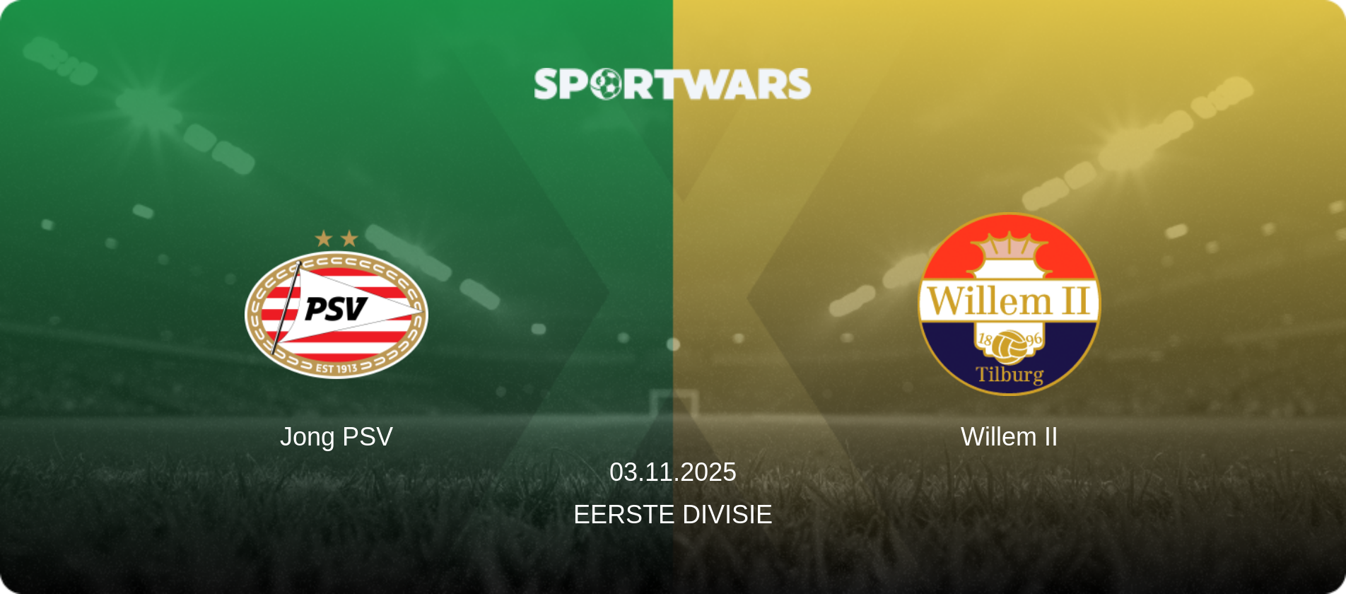 Jong PSV — Willem II, 03.11.2025 — Eerste Divisie (match preview)