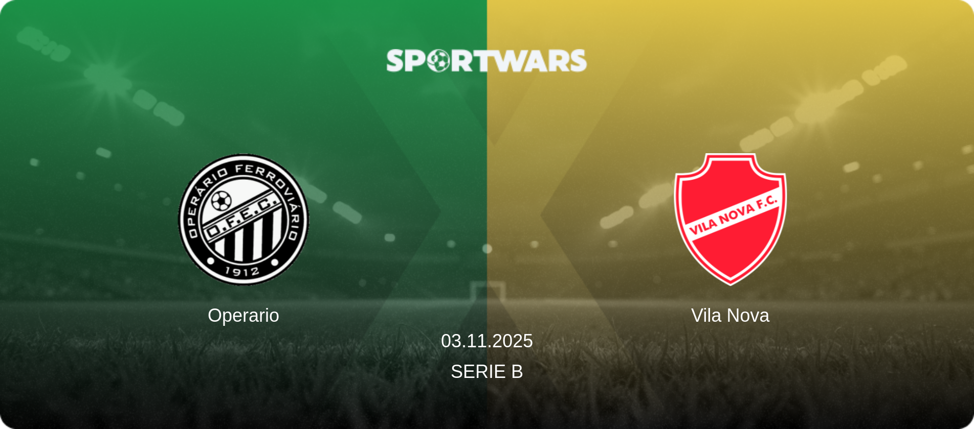 Operario — Vila Nova, 03.11.2025 — Serie B (match preview)