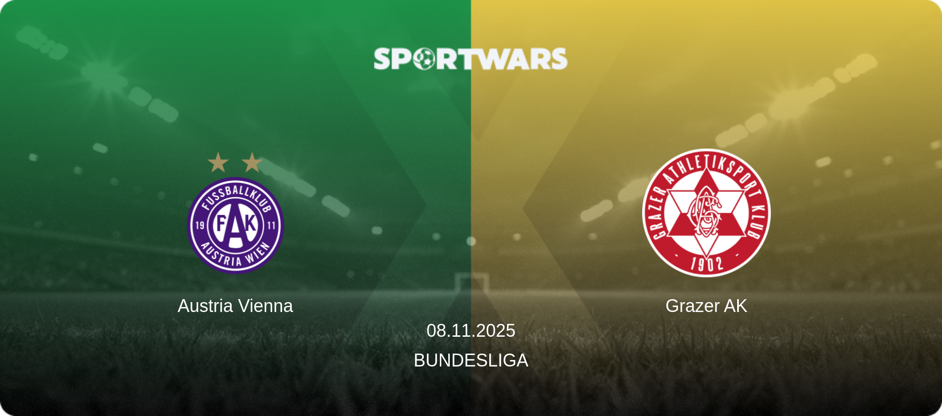 Austria Vienna — Grazer AK, 08.11.2025 — Bundesliga (match preview)