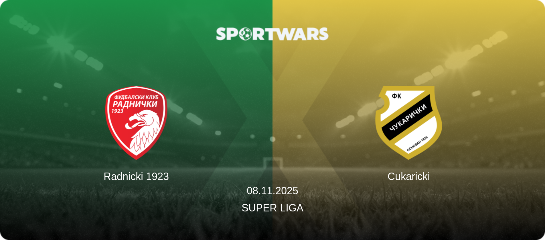 Radnicki 1923 — Cukaricki, 08.11.2025 — Super Liga (match preview)