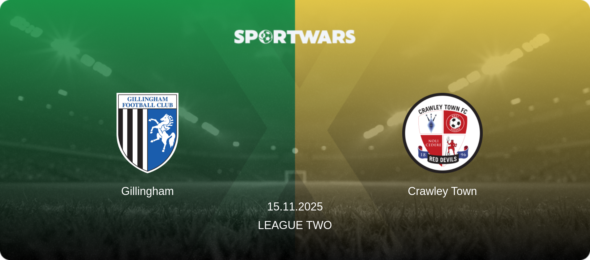 Gillingham — Crawley Town, 15.11.2025 — League Two (match preview)