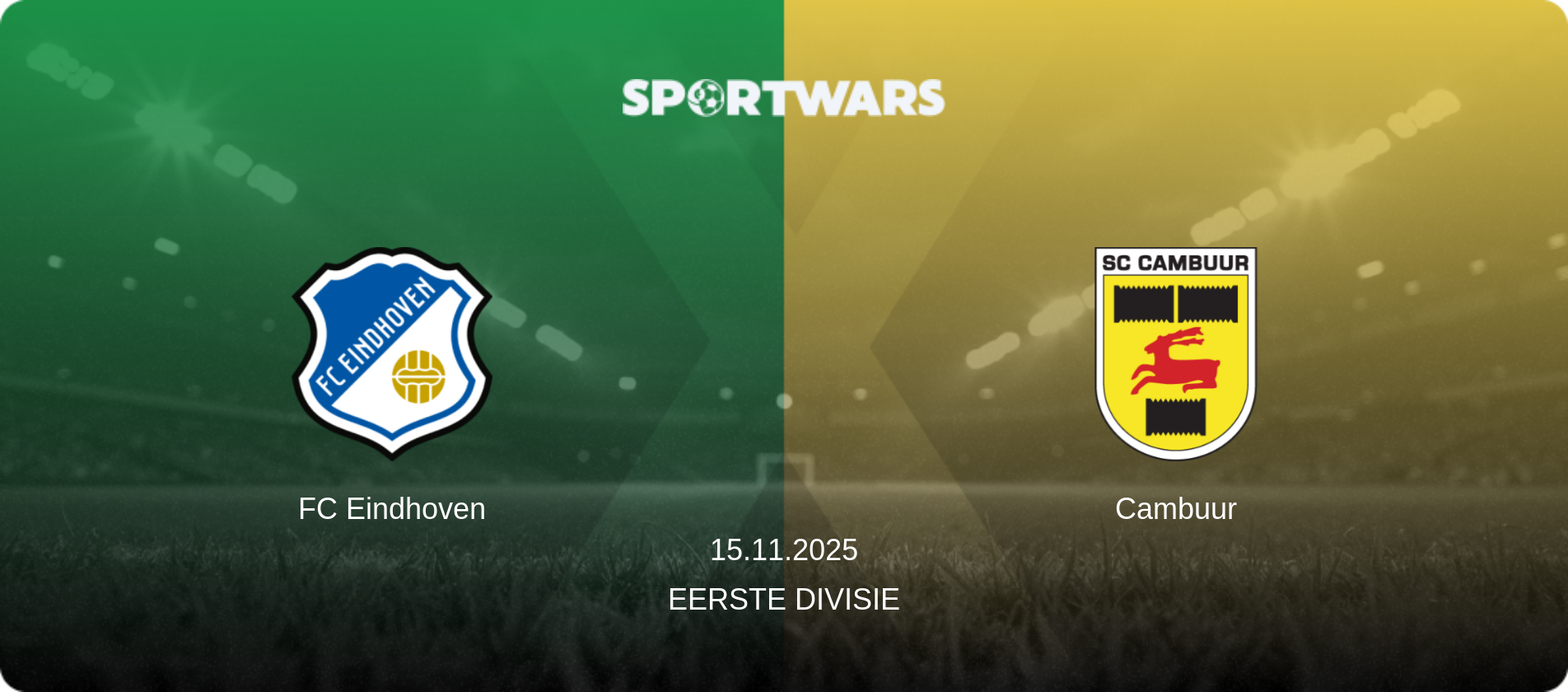 FC Eindhoven — Cambuur, 15.11.2025 — Eerste Divisie (match preview)