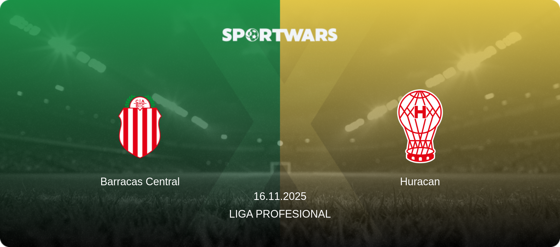 Barracas Central — Huracan, 16.11.2025 — Liga Profesional (match preview)