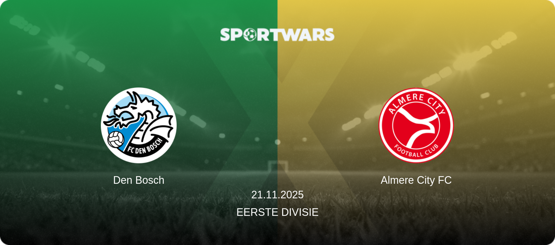 Den Bosch — Almere City FC, 21.11.2025 — Eerste Divisie (match preview)