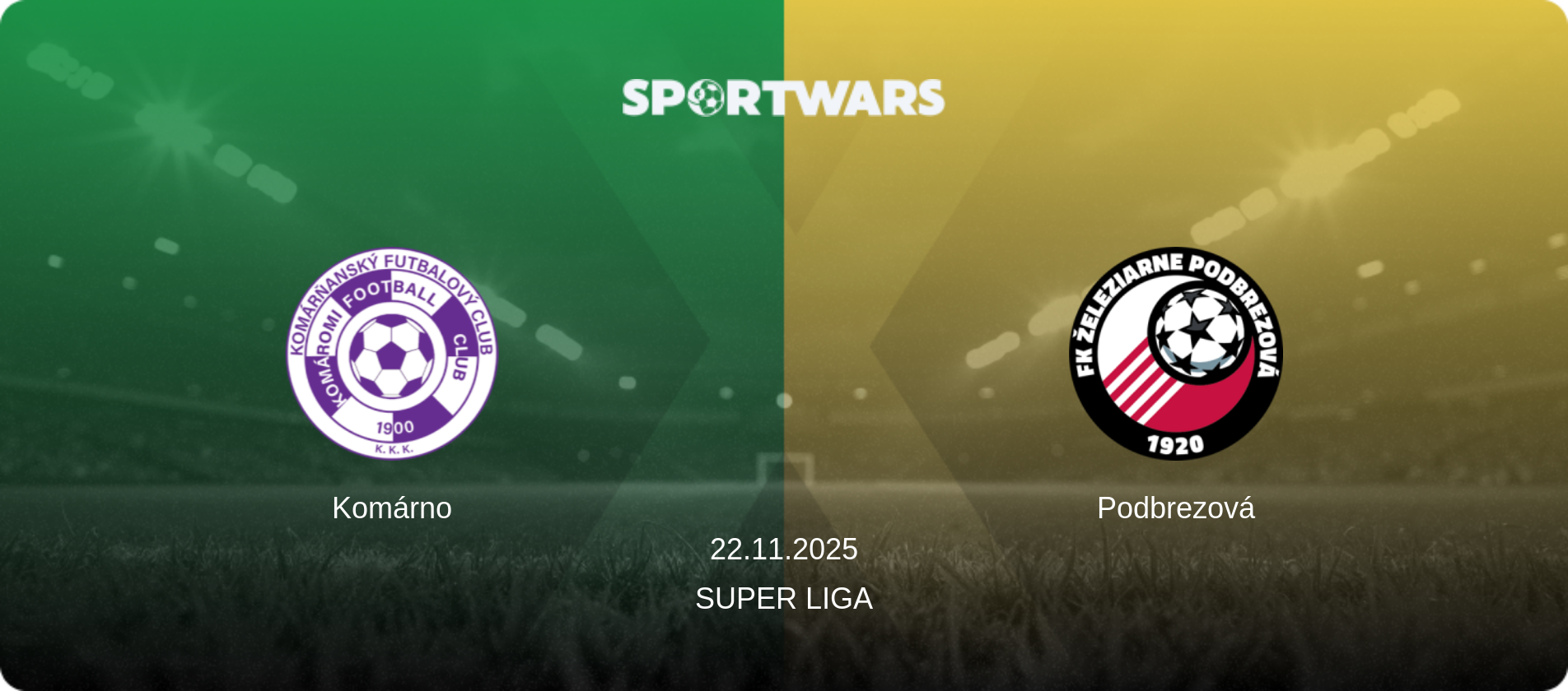Komárno — Podbrezová, 22.11.2025 — Super Liga (match preview)