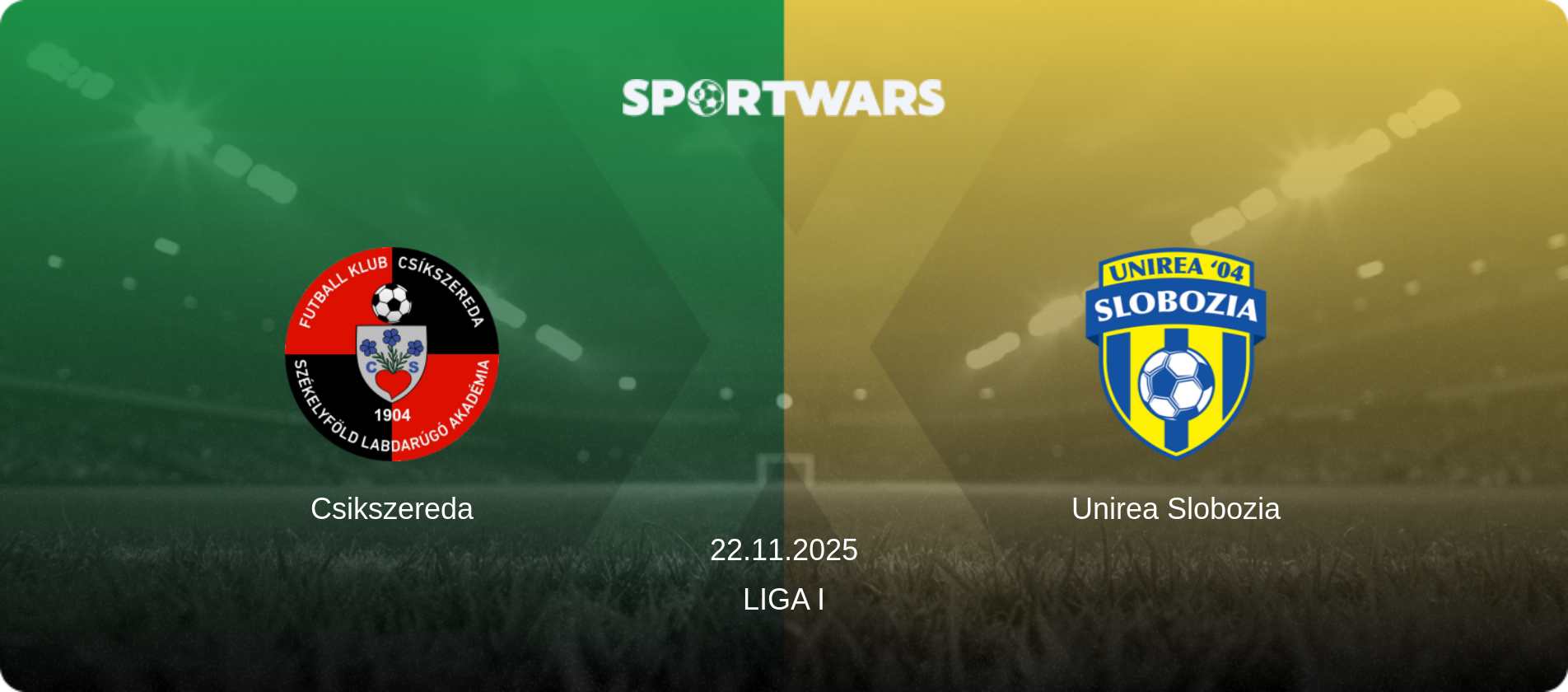 Csikszereda — Unirea Slobozia, 22.11.2025 — Liga I (match preview)
