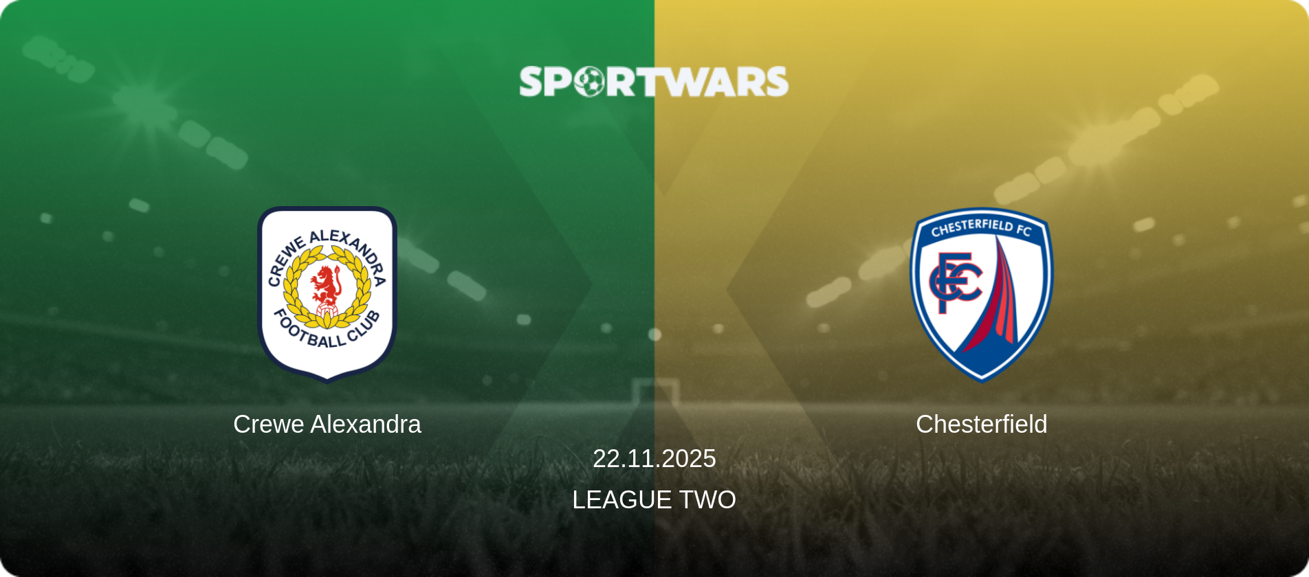 Crewe Alexandra — Chesterfield, 22.11.2025 — League Two (match preview)