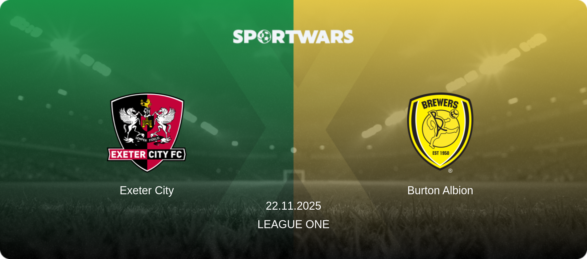 Exeter City — Burton Albion, 22.11.2025 — League One (match preview)
