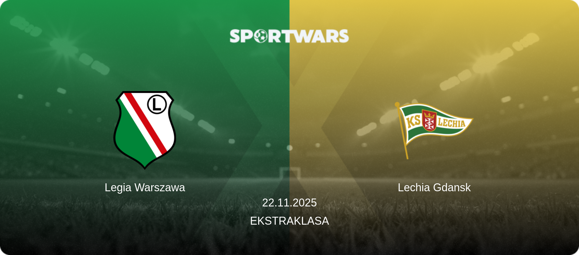 Legia Warszawa — Lechia Gdansk, 22.11.2025 — Ekstraklasa (match preview)