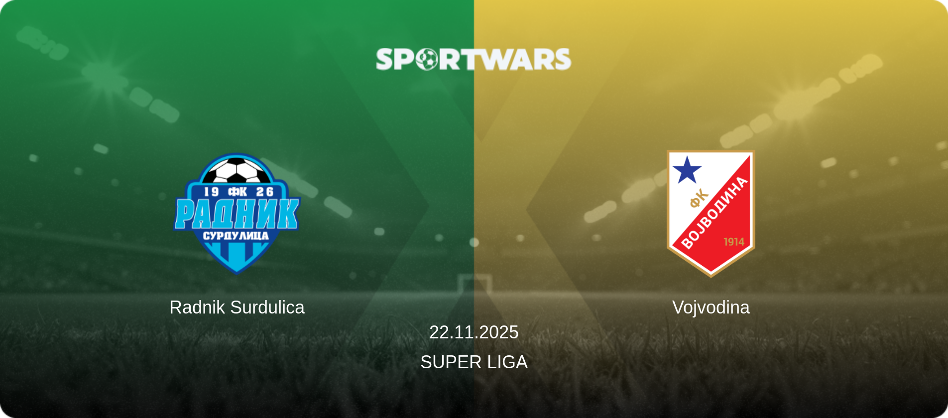 Radnik Surdulica — Vojvodina, 22.11.2025 — Super Liga (match preview)