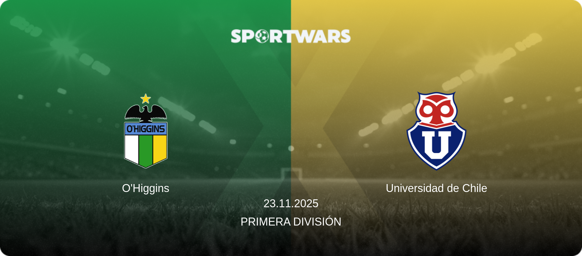 O'Higgins — Universidad de Chile, 23.11.2025 — Primera División (match preview)