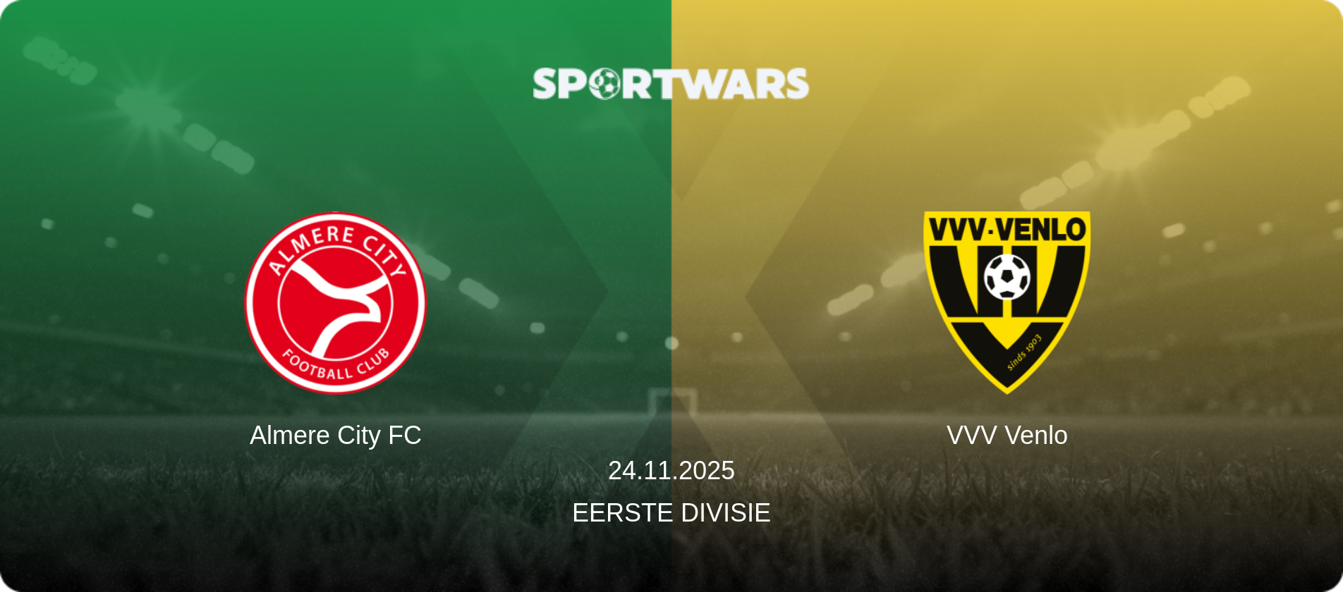 Almere City FC — VVV Venlo, 24.11.2025 — Eerste Divisie (match preview)