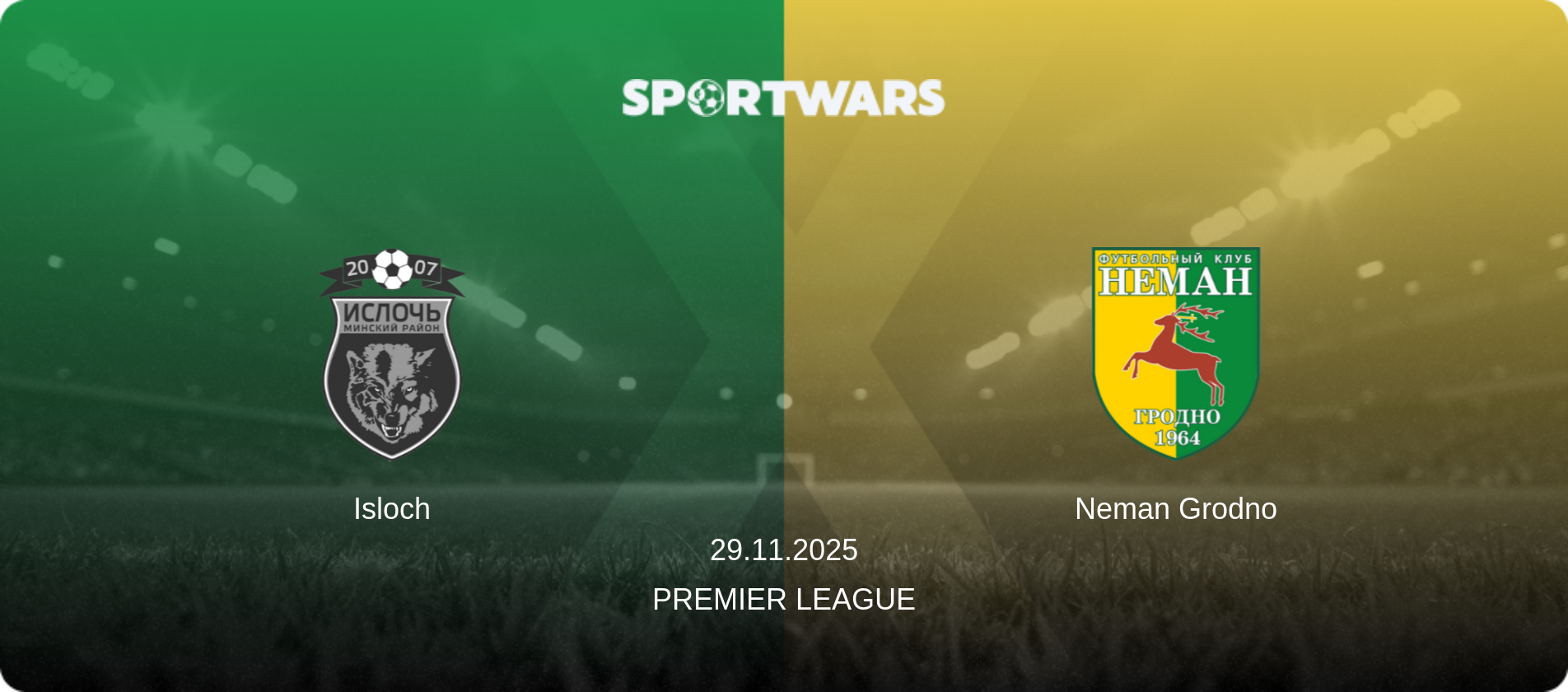 Isloch — Neman Grodno, 29.11.2025 — Premier League (match preview)
