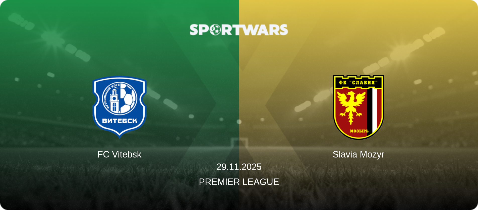 FC Vitebsk — Slavia Mozyr, 29.11.2025 — Premier League (match preview)