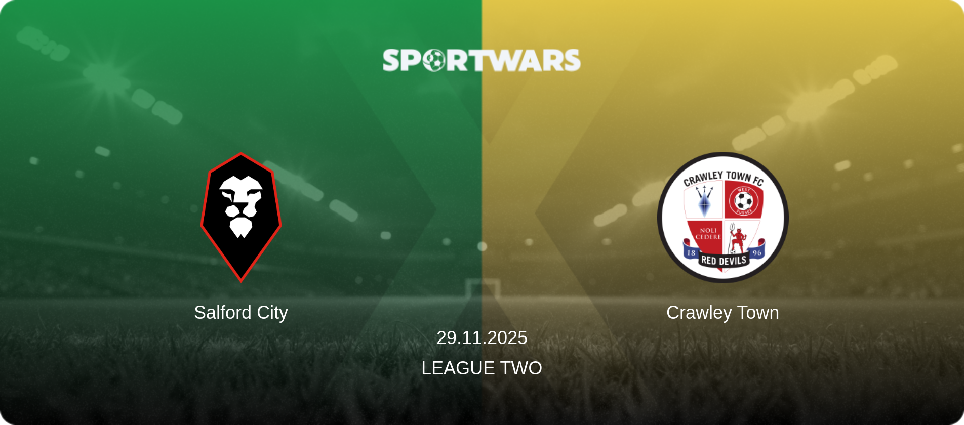 Salford City — Crawley Town, 29.11.2025 — League Two (match preview)