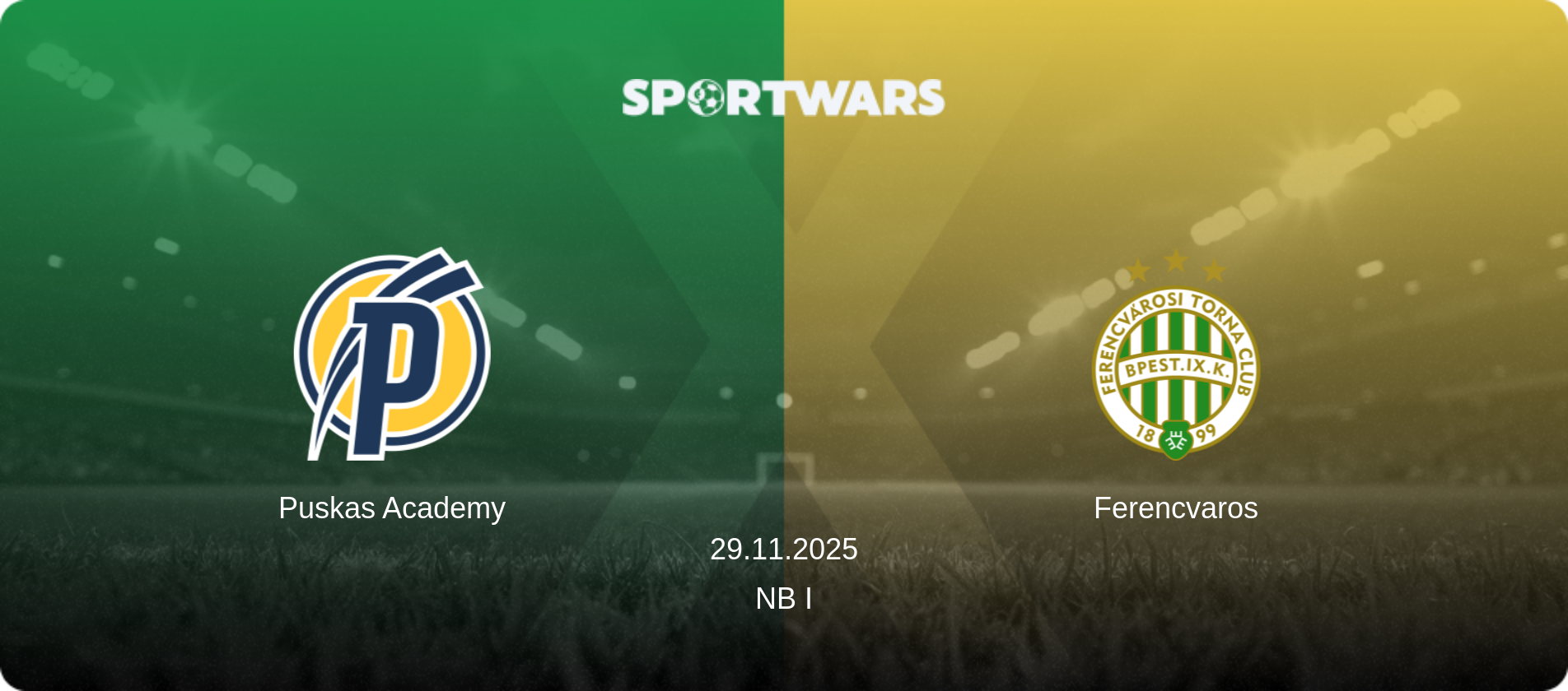 Puskas Academy — Ferencvaros, 29.11.2025 — NB I (match preview)