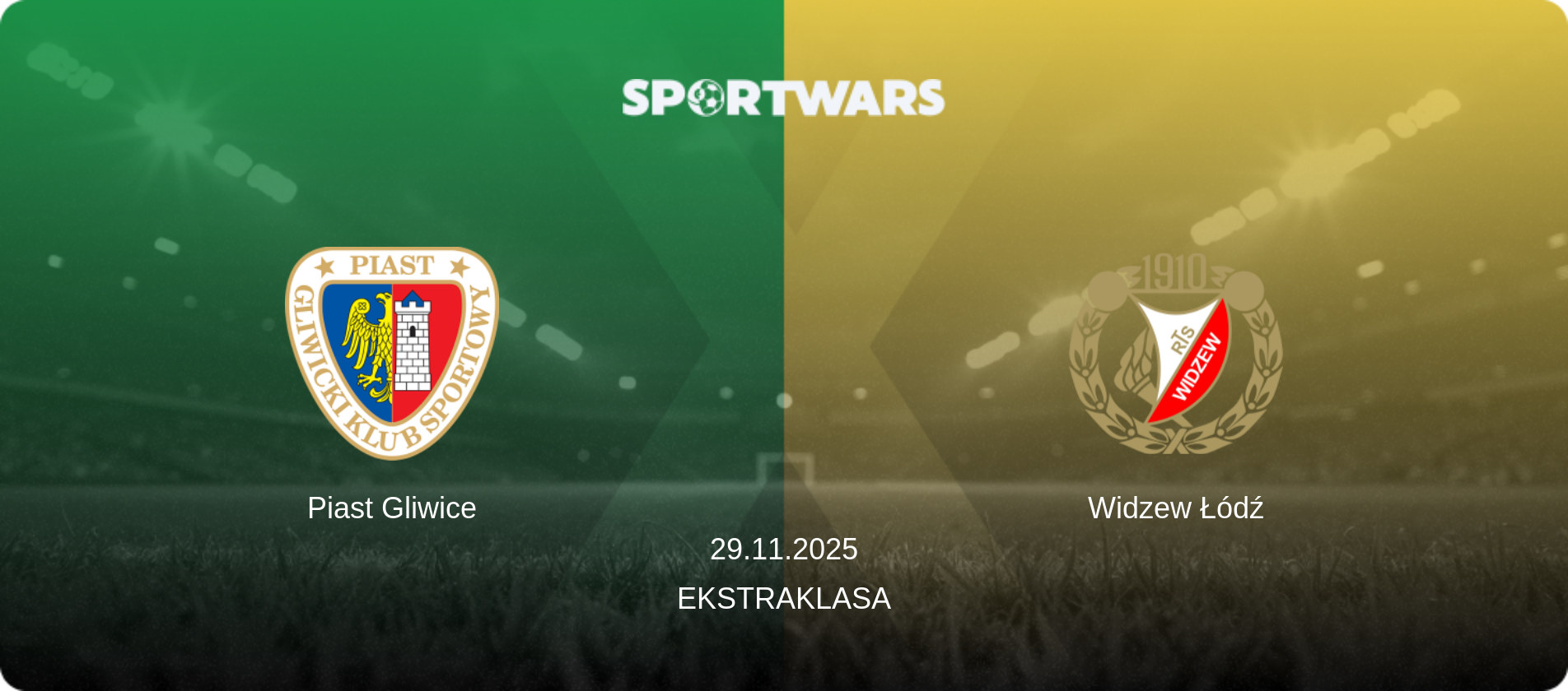 Piast Gliwice — Widzew Łódź, 29.11.2025 — Ekstraklasa (match preview)