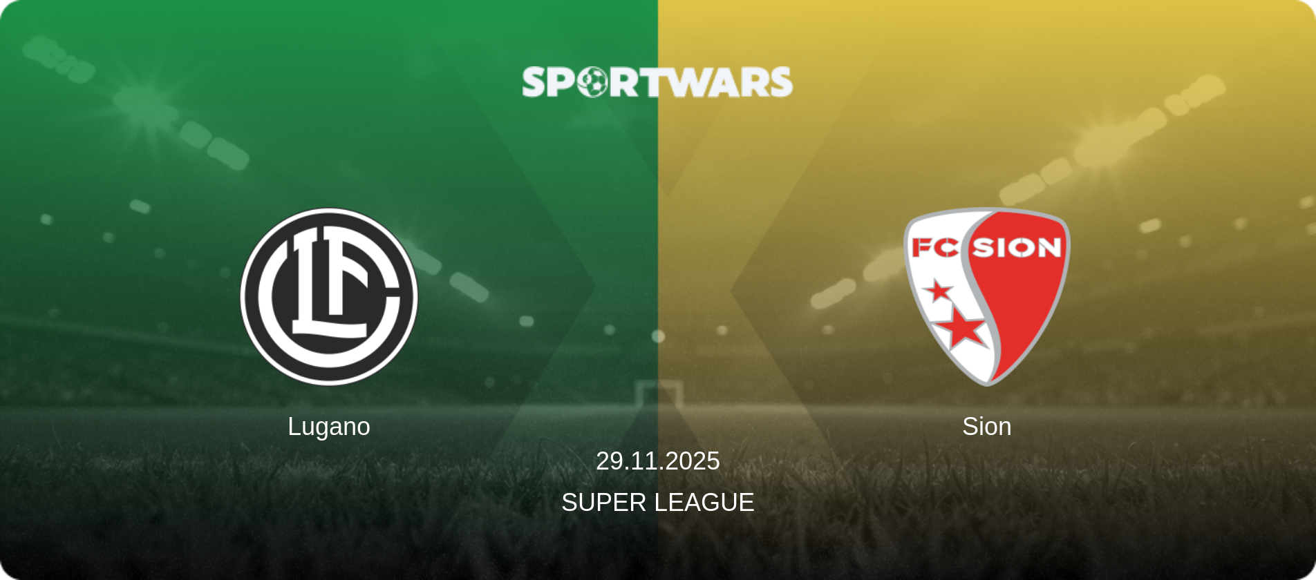 Lugano — Sion, 29.11.2025 — Super League (match preview)