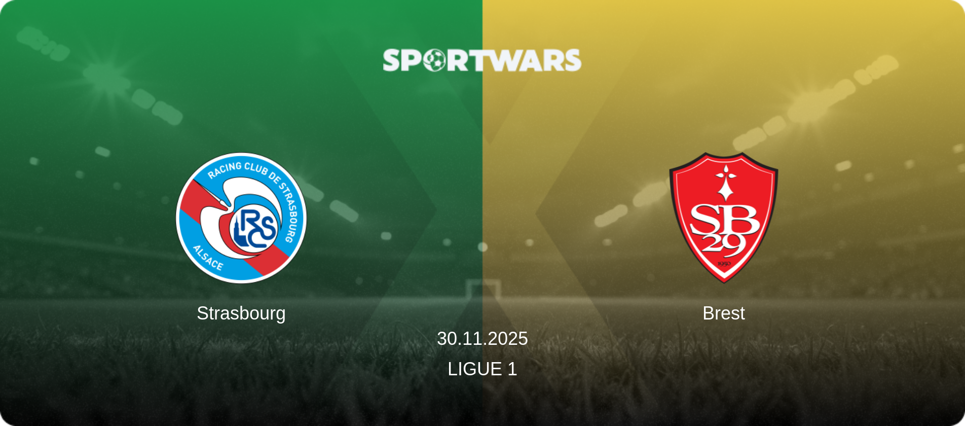 Strasbourg — Brest, 30.11.2025 — Ligue 1 (match preview)