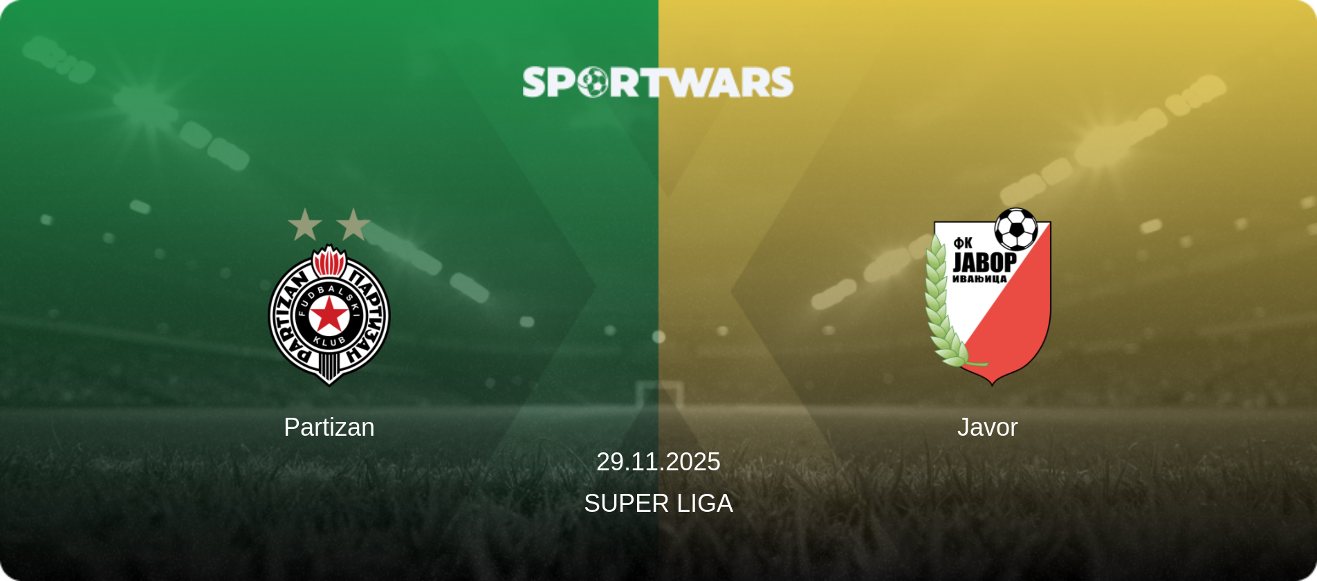 Partizan — Javor, 29.11.2025 — Super Liga (match preview)