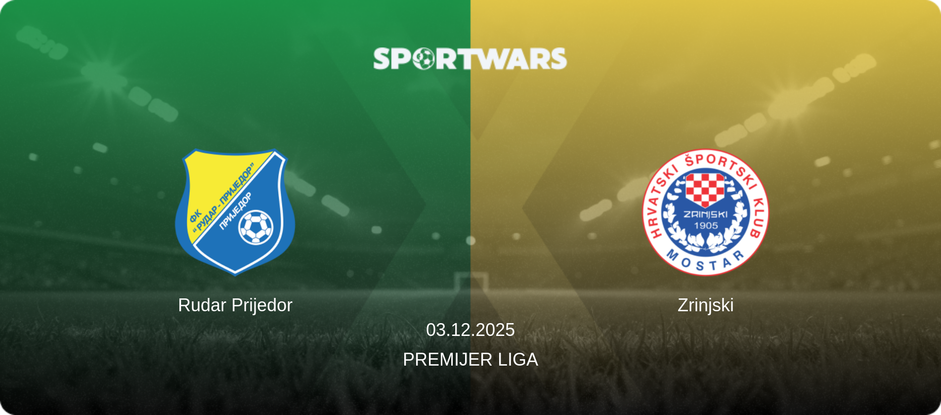 Rudar Prijedor — Zrinjski, 03.12.2025 — Premijer Liga (match preview)