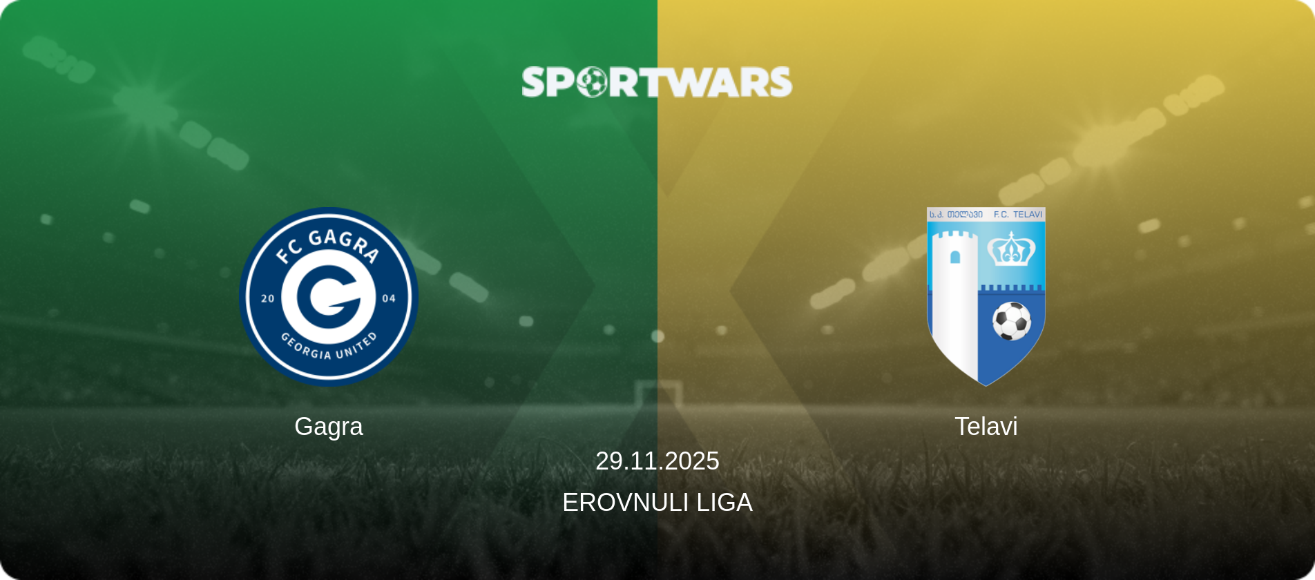 Gagra — Telavi, 29.11.2025 — Erovnuli Liga (match preview)