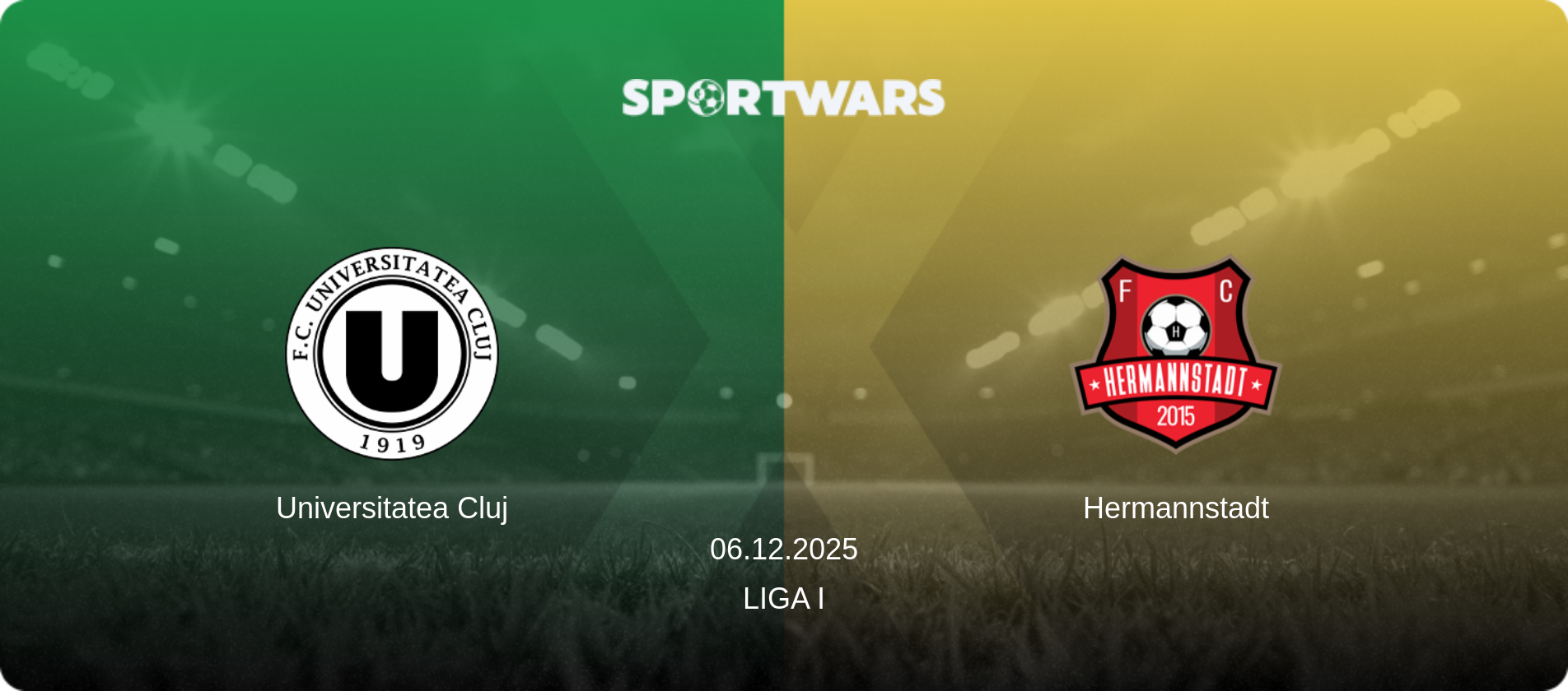 Universitatea Cluj — Hermannstadt, 06.12.2025 — Liga I (match preview)