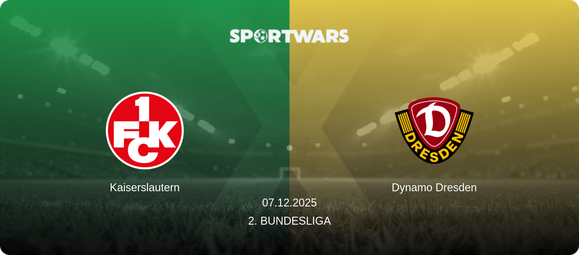Kaiserslautern — Dynamo Dresden, 07.12.2025 — 2. Bundesliga (match preview)